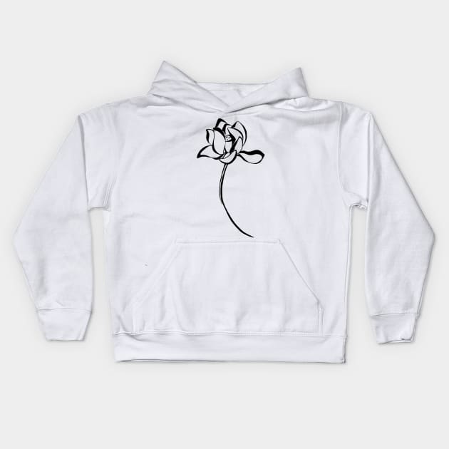 White lotus Kids Hoodie by Art by Taya 